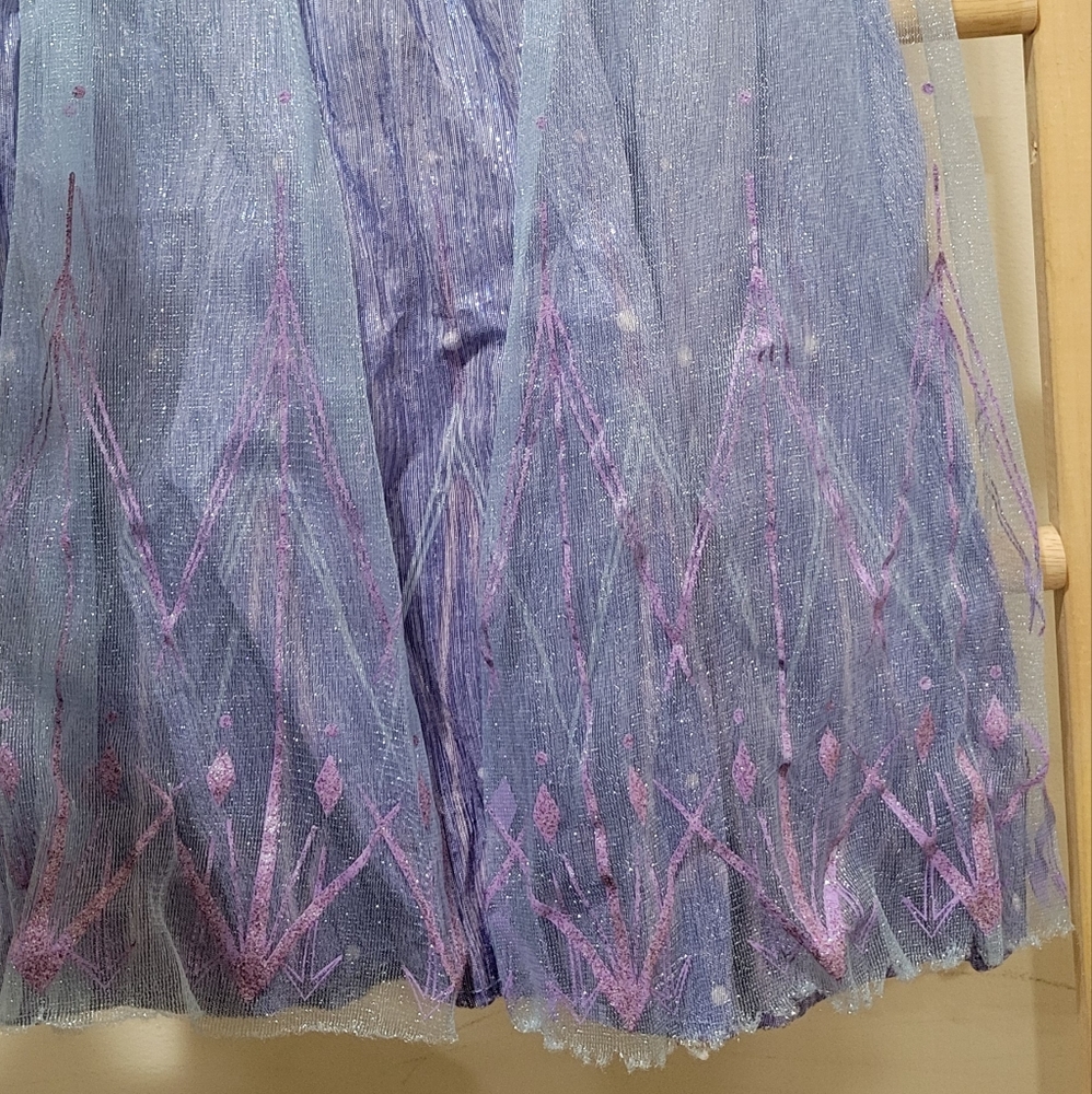 Disney Sparkling Blue Dress with Snowflake Accents - Picture 7 of 11